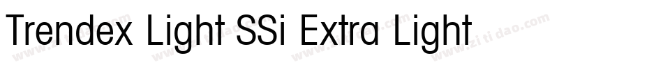 Trendex Light SSi Extra Light Italic字体转换